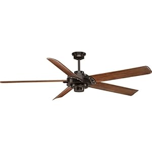 Progress Lighting Ellwood Collection 68″ Carved Wood Blade, Bronze