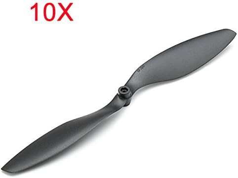 New 10PCS 1047 10x4.7 inch Slow Fly Propeller Blade Black CCW for RC Airplane By KTOY
