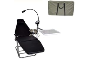 Global-Dental Portable Folding Mobile Chair with Nylon Bag Lab Equipment Black