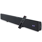 Soundbar, Wotmic TV Sound Bar Built-in Subwoofer 38-inch 2.0 Channel Wired and Wireless Home Theater Speaker System with Remote Control, Wall Mountable for TV PC Cellphone