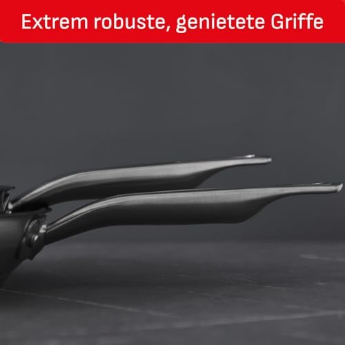 Virtuoso 2-teiliges Pfannenset 24 + 28 cm, Pfannen Induktion, hochwertiger Premium-Edelstahl, unversiegelt, für alle Herdarten geeignet, backofengeeignet bis zu 250°C, E492S2
