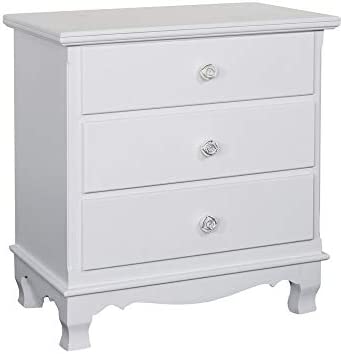 Melody Maison White 3 Drawer Chest Of Drawers Lila Range Amazon