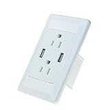 NineLeaf 1PK Dual USB Electric Adapter Dual Plug Wall Socket Outlet Power Charger for Iphone Samsung Ipad tabletPC
