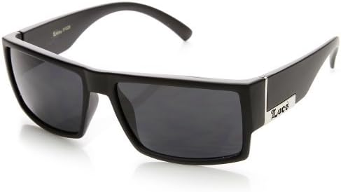 Locs Hardcore Shades Brand Classic Rectangular Sunglasses (Matte-Black)