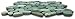 Sea Green Standing Pebble Tile 1 piece (Mesh Mounted)