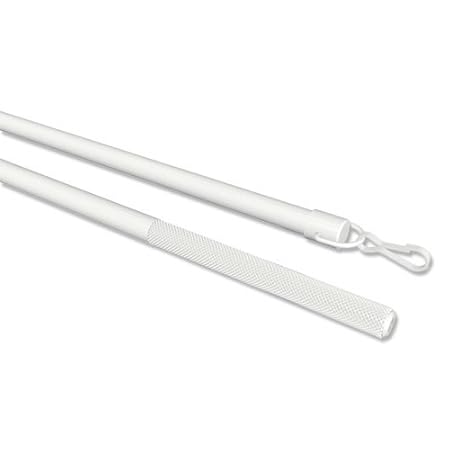 Interdeco Schleuderstab in Weiß aus Aluminium für Gardinen / Schiebevorhänge, Simply, 150 cm