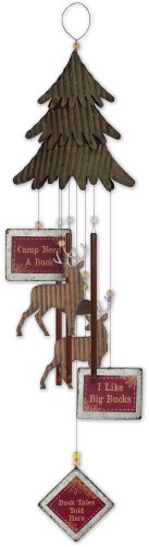 Sunset Vista Design Studios Lodge Collection Metal Wind Chime, Deer Tree
