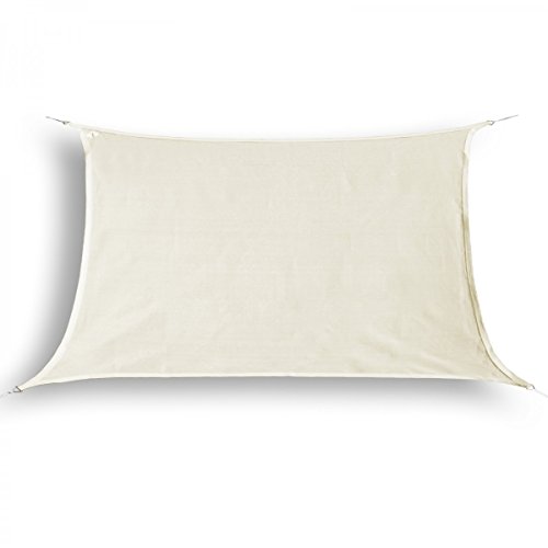 bonsport Marken Sonnensegel Sonnenschutz Rechteck rechteckig viereckick 2,5x4 m Creme – Bild 8