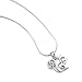 925 Sterling Silver Open Squirrel Pendant Necklace Italian Sterling Silver Snake Chain 18 inches