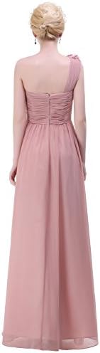 Bislu Flowers One Shoulder Long Prom Evening Party Bridesmaids Dress