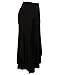 Women High Elastic Waist Split Ruffle Bottom Chic Fit and Flared Pants Black XL