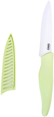 FaSoLa Ceramic Knife Super Sharp Chef's Knives (5in, Green Handle White Blade)
