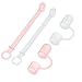 Apple Pencil Cover, TitanFan Protective PencilCap and a LightingCap,FoodGrade Silicone.Glow in the Dark , 2 Sets(Clear Light Pink)