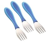 1 X Gerber Graduates BPA Free 3 Pack Graduates Kiddy Cutlery Forks - Blue