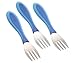 1 X Gerber Graduates BPA Free 3 Pack Graduates Kiddy Cutlery Forks - Blue