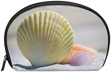 Women's Travel Sea Shells Print Cosmetic Bags Portable Makeup Clutch Pouch Small Cosmetic Bag and Toiletries Organizer Bag