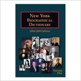 New York Biographical Dictionary 2008 2009 Caryn Hannan - 