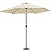 Sorbus LED Outdoor Umbrella, 10 ft Patio Umbrella LED Solar Power, with Tilt Adjustment and Crank Lift System, Perfect for Backyard, Patio, Deck, Poolside, and More (Solar LED - Beige)