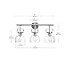 Globe Electric Walker 5-Piece All-in-One Bathroom Set, 3-Light Vanity Shades, Bar, Towel Ring, Robe Hook, Toilet Paper Holder 51299, 13.8