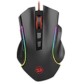Redragon M602 RGB Wired Gaming Mouse RGB Spectrum Backlit Ergonomic Mouse Griffin Programmable with 7 backlight modes up to 7200 DPI for Windows PC Gamers [Black]