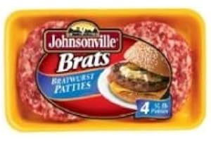 Johnsonville Bratwurst Patty, 16 Ounce -- 9 per case.