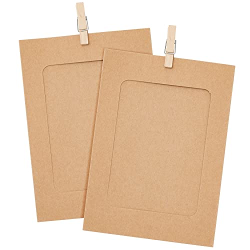 Juvale 50 Pack Cardboard Picture Frames, 4x6 DIY Photo Hanging Kit with