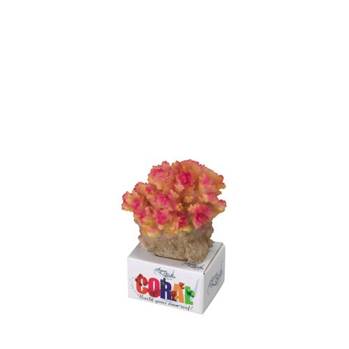 Aqua Della Coral-Module Pocillopora Aquarium Decorations, 8 x 6.5 x 7.5 cm, Yellow