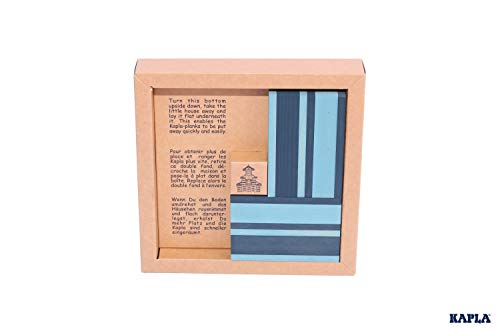 KAPLA 9000105 Holzplättchen 40er Box Blau + Buch, 4 Jahre to 12 Jahre, 1 Stück – Bild 4