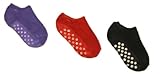 RSG Baby/Toddler/Kids Low-Cut Terry Non-Skid Slipper Socks 3-Pack (5 Sizes)