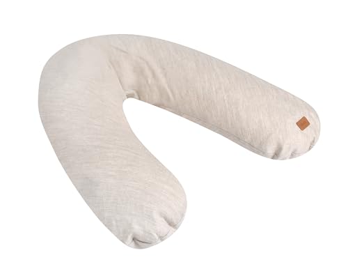 BÉABA, Big Flopsy, Multi-Function, Suitable for Sleeping/Nursing, Support, Hypoallergenic, Relaxation, Optimal Comfort, Soothing Night, Linen, Oekotex, Beige