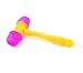 LOVEINUSA Hammer Squeaky Toy, 4 PCS Plastic Gavel Squeaky Toy Carnival Clown Hammer with Whistle Assorted Color April Fools Day Jokes