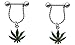 Body Accentz Nipple Ring Bars 14g 1/2 Forward Facing Pot Leaf Nipple Barbell Marijuana (Pot Leaf Dangle)