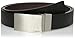 Calvin Klein Men's Calvin Klein Round Edge Plaque Buckle 32mm Reversible Belt, black/Brown, 40