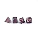 Solid Metal Polished Black 7pc Polyhedral Dice Set with Red Ink- RPG D20 D&D Pathfinder by Hedral