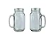 JingleBells 24oz/680ml Glass Mason Jar(with handle) Drinking Bottle Juice Jar with Metal Lid ,set of 2