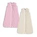 HALO SleepSack 100% Cotton Wearable Blanket, Soft Pink & Cream, X-Large, 2-Pack
