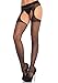 Leg Avenue Women's Sheer Garter Belt Panty Hose, Black (One Size)