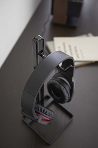 YAMAZAKI home Bautes Square Headphone Stand, Black - Thumbnail 3