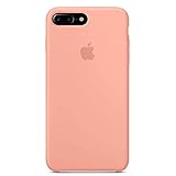 Anti-Drop iPhone 8 Plus / 7 Plus (5.5Inch) Liquid Silicone Gel Case, TOSHIELD Soft Microfiber Cloth Lining Cushion for iPhone 8 Plus and 7Plus (Orange Pink)