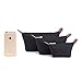DOIOWN Women's Makeup Bag Cosmetic Bag Toiletry Bag Travel Make up bag Beauty Bag Organizer Pouch 3-Pack(Black)