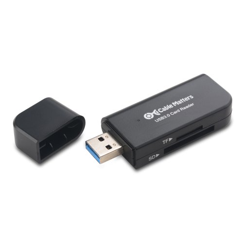 Cable Matters SuperSpeed USB 3.0 SDHC, SDXC, Micro SD Card Reader in Black