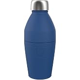 KeepCup Water Bottle, 18 oz Insulated Stainless Steel Bottle with Leakproof Steel Cap, Dual Opening, Gloaming (Blue)