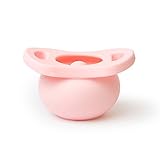 Doddle & Co. The Pop Pacifier, A Cleaner Baby Pacifier Made with 100% Medical Grade Silicone and Self Containing Protective Case, Blush