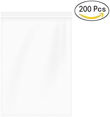 6" x 9" Resealable Plastic Bag Clear Reclosable Zip Bags,Zipper Reclosable Storage Bags,DispenserBag Pack of 200