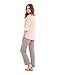 GYS Women's Sleepwear 3/4 Sleeve Crew Neck Bamboo Pajama Set