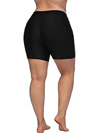 ATTRACO - Bañador largo para mujer, talla grande, cintura alta, elástico