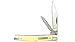 Old Timer 33OTY Middleman Jack 5.7in S.S. Traditional Folding Knife with 2.4in Clip Point Blade and Yellow Handle for Outdoor, Hunting, Camping and EDC
