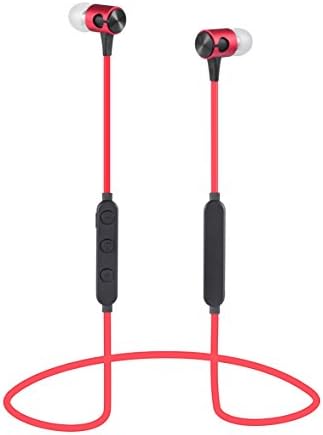Kadea V22 HiFi Stereo Wireless Earphones Fit For Sport With Mic/bluetooth V4.1 Sweet Proof Metal Earphones(Red)