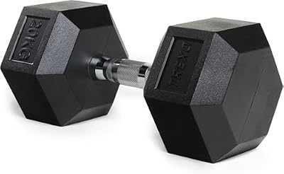 Haltères Hexagonaux 20 kg en fonte caoutchoutée durable Alteres Musculationà la maison Halteres avec poignée ergonomique Fitness, Gymnastique Musculaire 1x Haltère