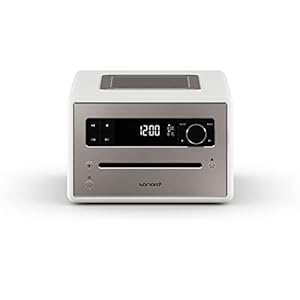 sonoro QUBO CD-speler met USB, radio en Bluetooth (FM, DAB Plus, MP3, alarm, dimbaar display) Wit